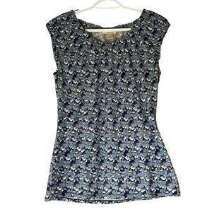 Loft Blue & Green Tank Top Size Large